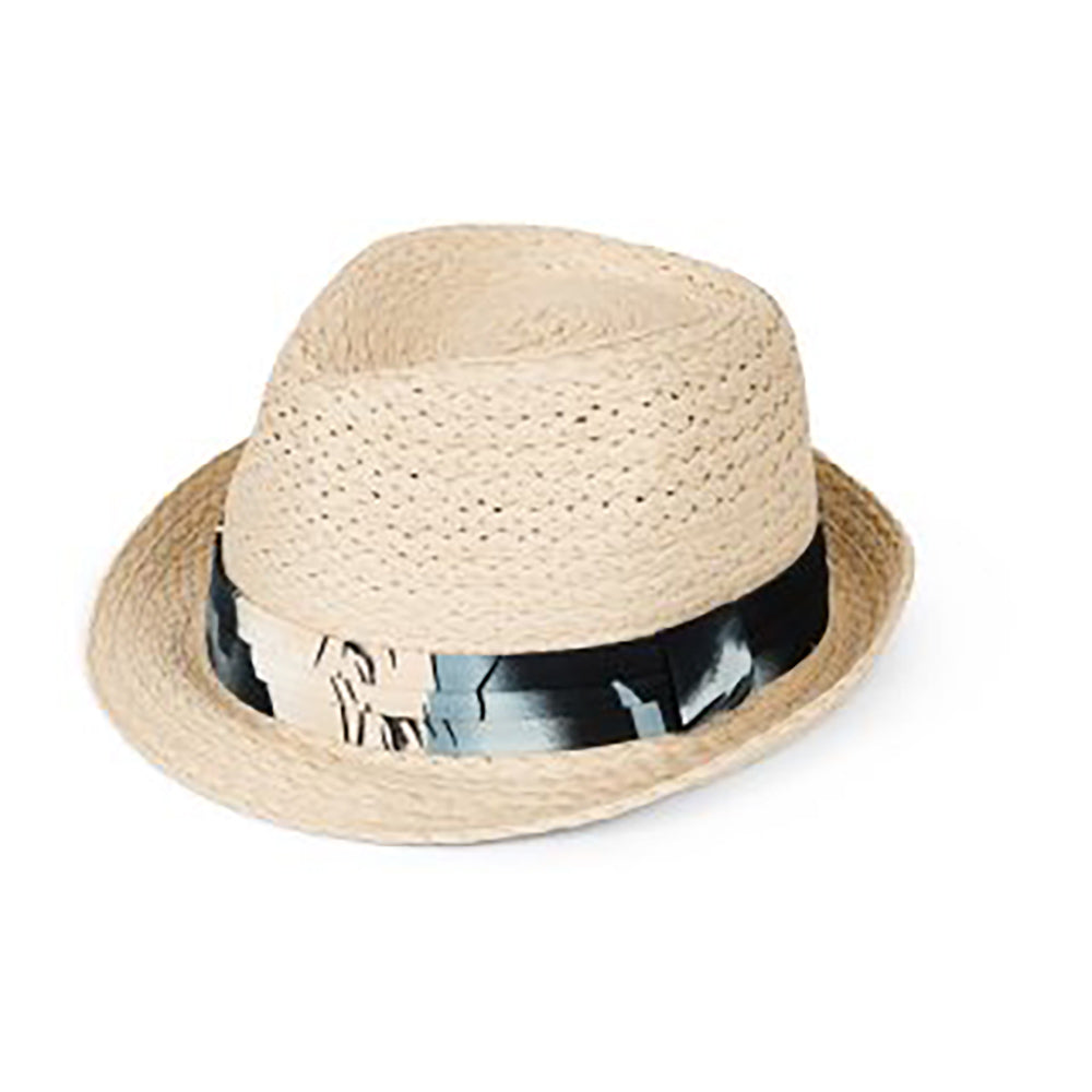 SSP Straw Trilby with Faux Silk Ribbon Detail