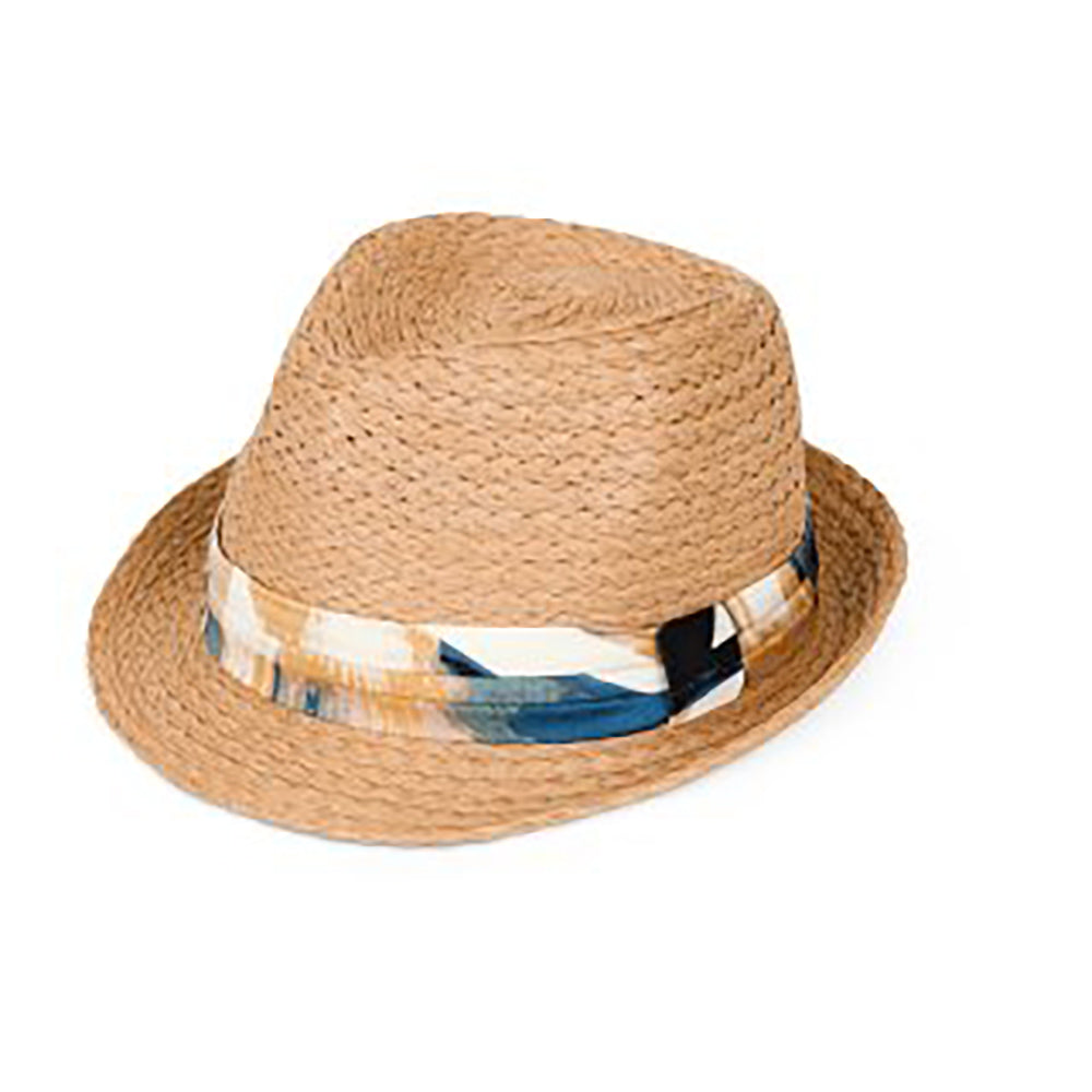 SSP Straw Trilby with Faux Silk Ribbon Detail