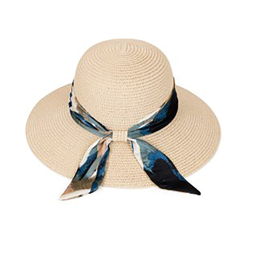 SSP Wide Brim Straw Hat with Ribbon