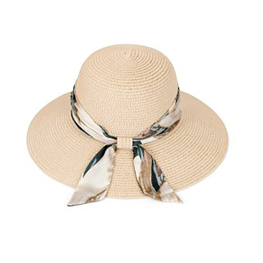 SSP Wide Brim Straw Hat with Ribbon