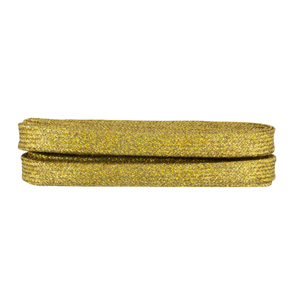 Shoe String Gold Flat Laces - 120cm