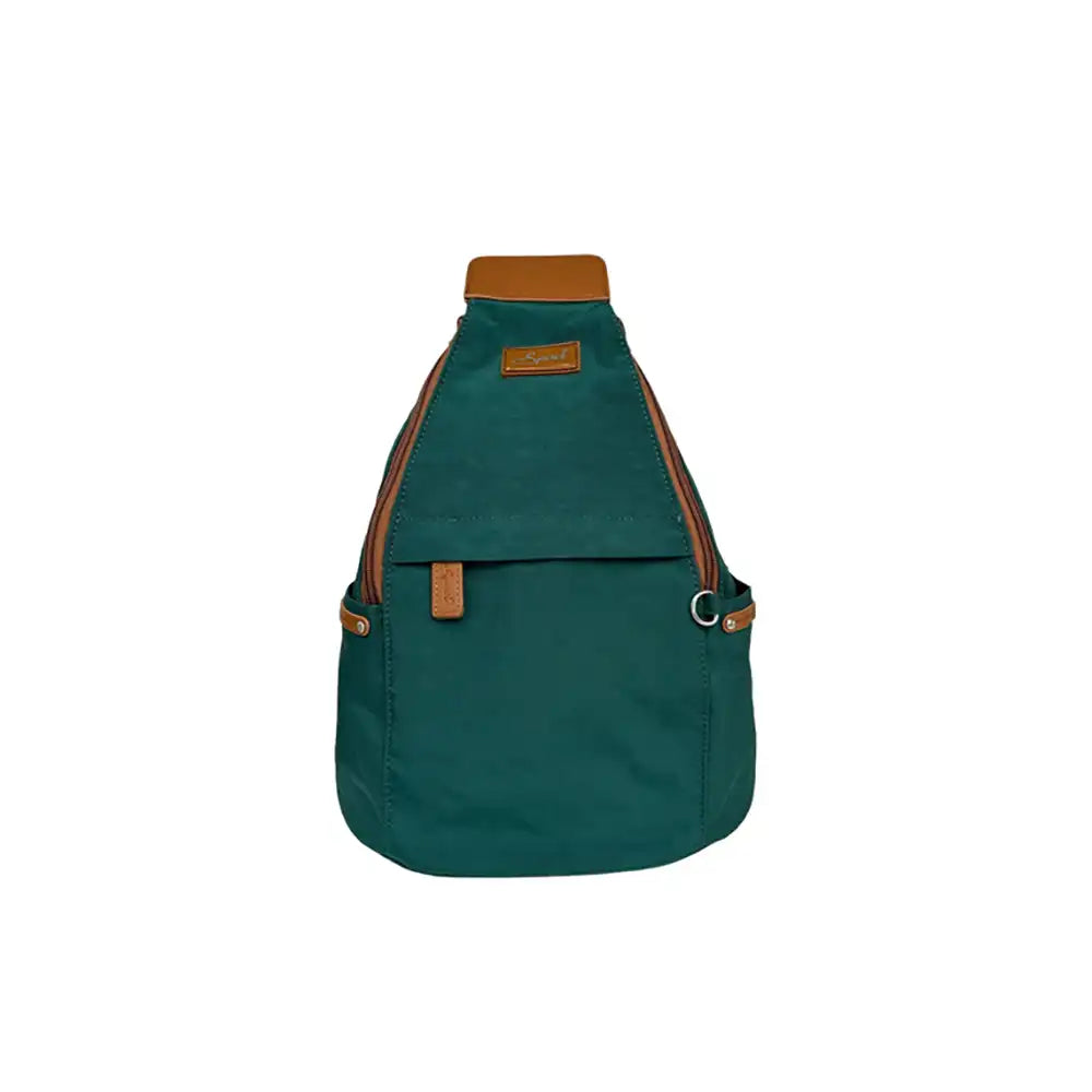 Split Strap Back Pack - Forest & Tan