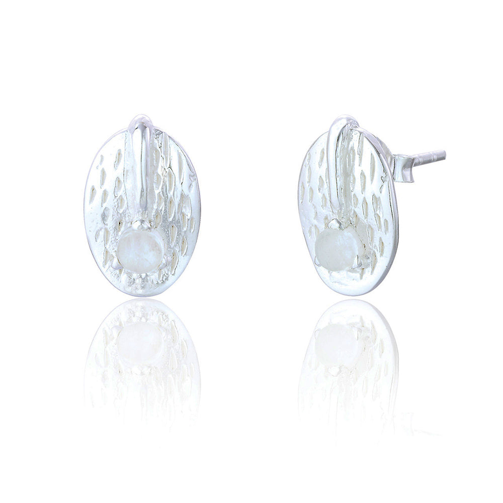 Spoke925 Ethel Moonstone Stud Earrings