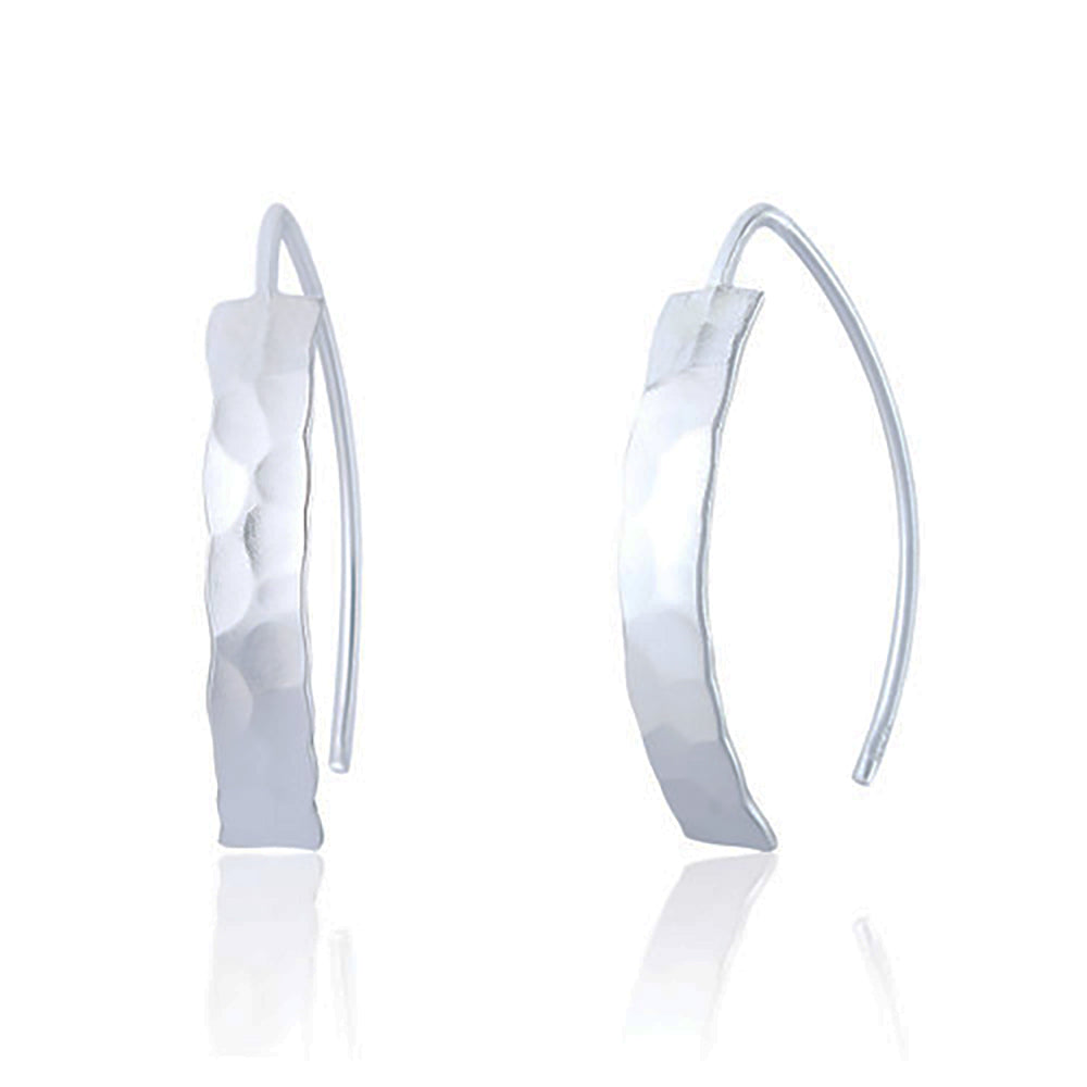 Spoke925 Anya Beaten Plinth Earrings