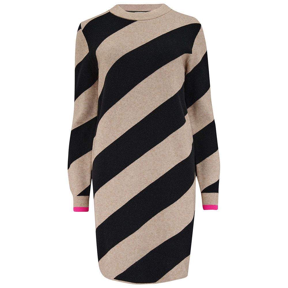 Black & White Knit Stripe Dress