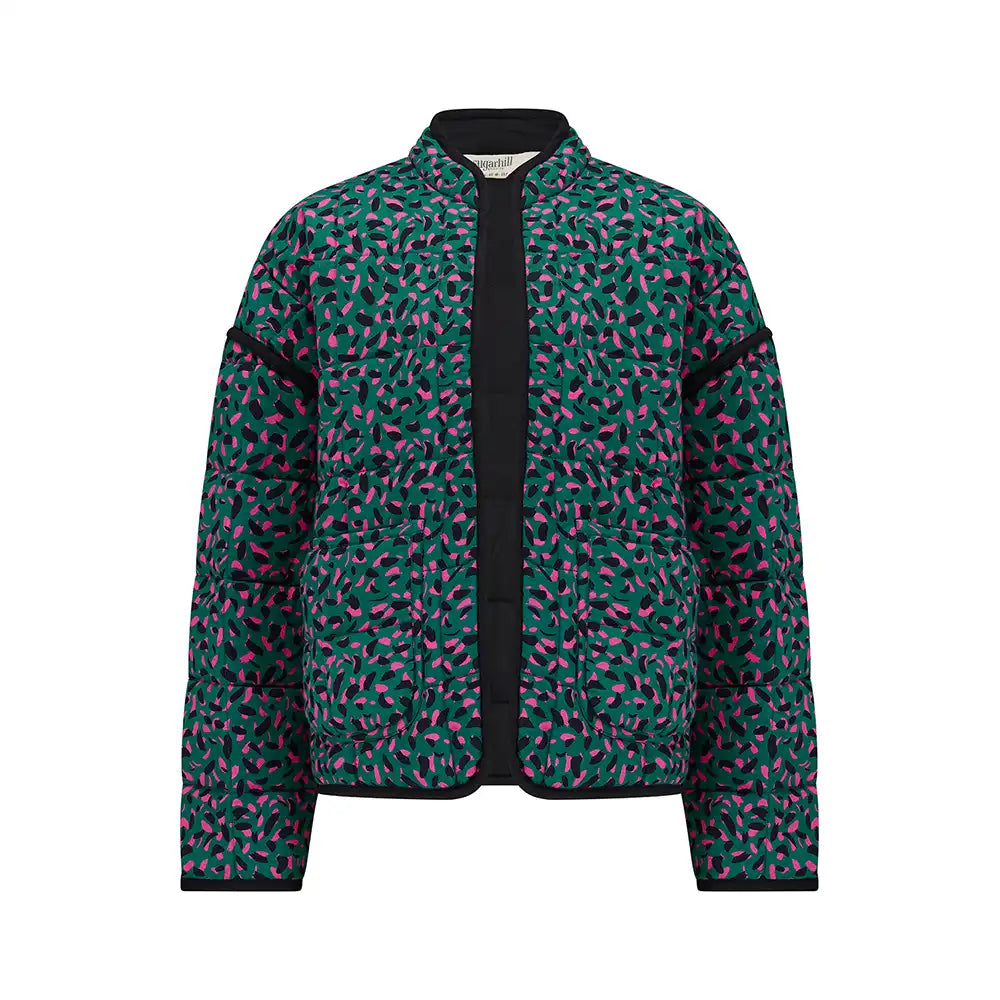 Elowen Quilted Jacket - Green Spots