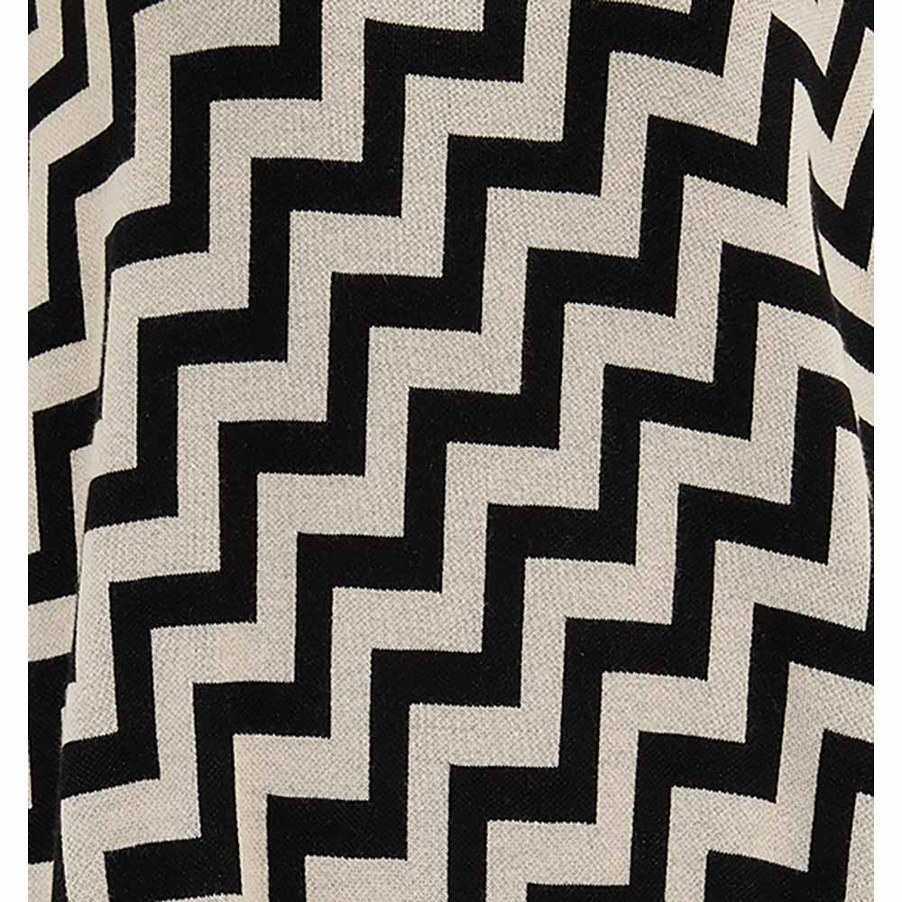 Zigzag Black & Ecru Jumper