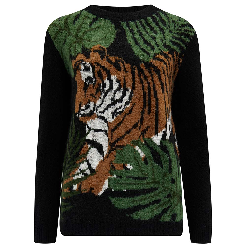 Tiger & Palm Heavy Knit Jumper