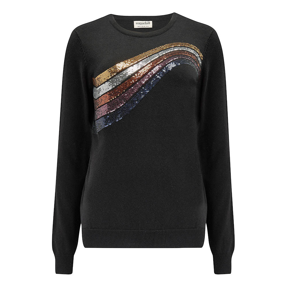 Bronzed Sequin Wave Jumper