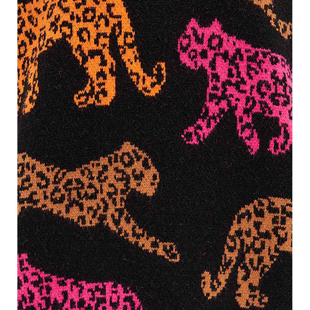 Orange & Pink Running Leopards Jumper