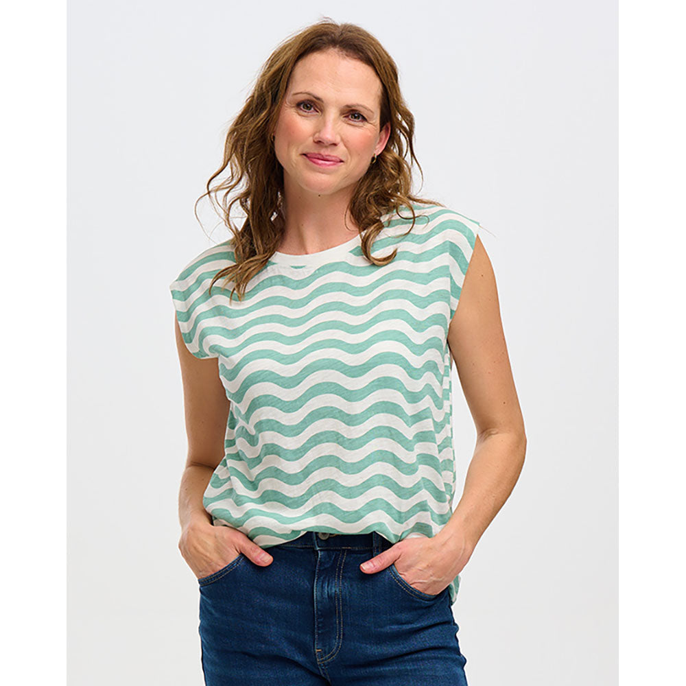 Sugarhill Chrissy Relaxed Tank Tee in Green