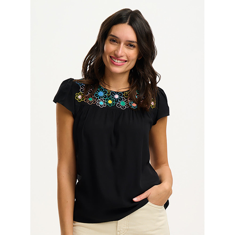 Sugarhill Embroidered Floral Brook Tunic Top