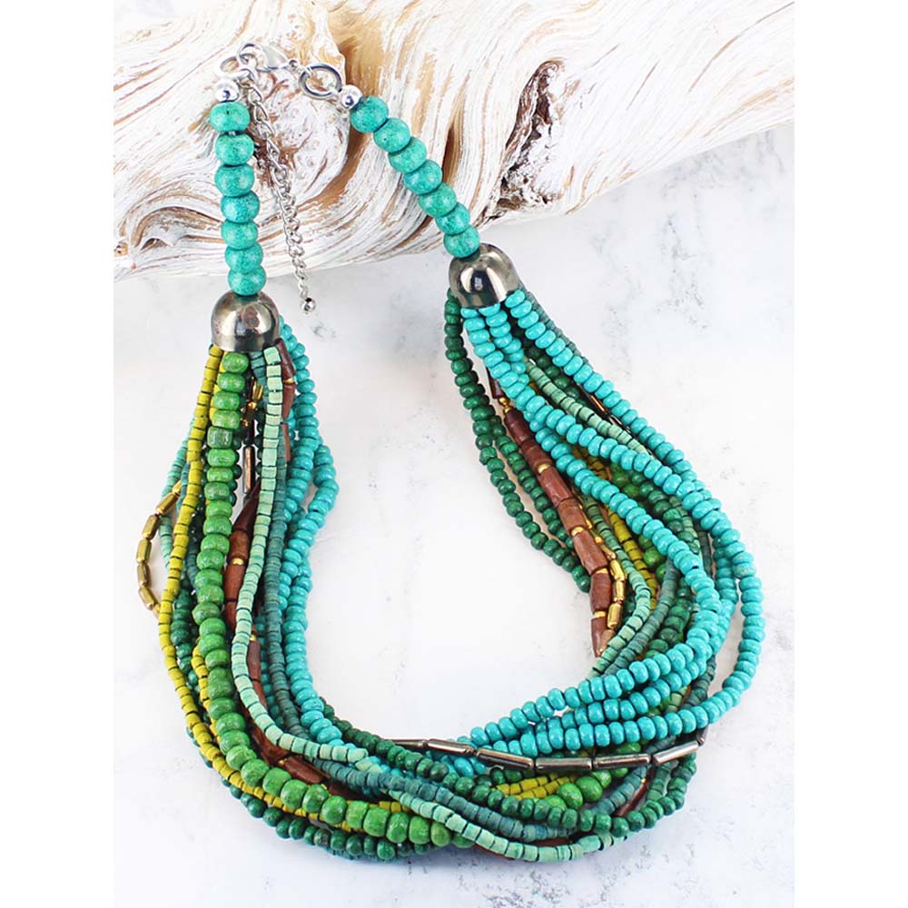 Suzie Blue Multi Strand Turquoise Necklace