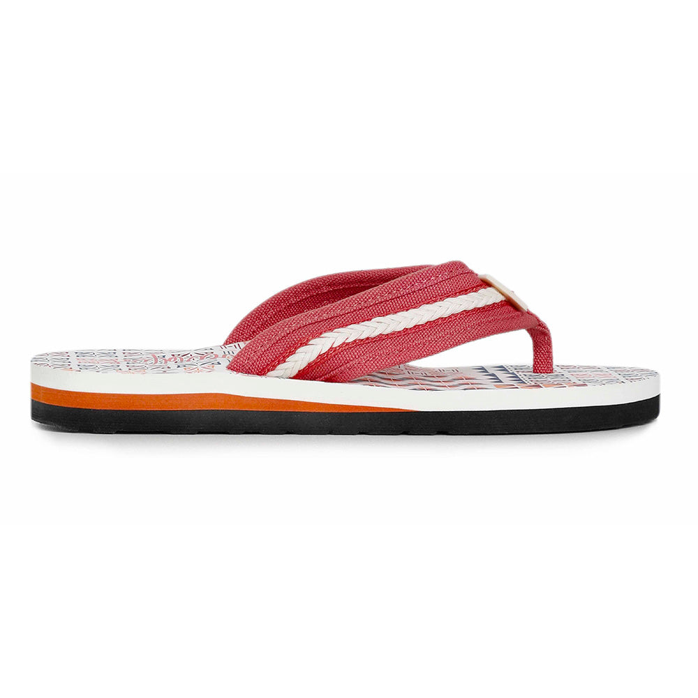 Canvas Topped Flip Flops - Cream