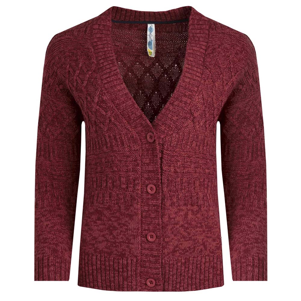 Amiens Eco Knitted Cardigan Rhubarb