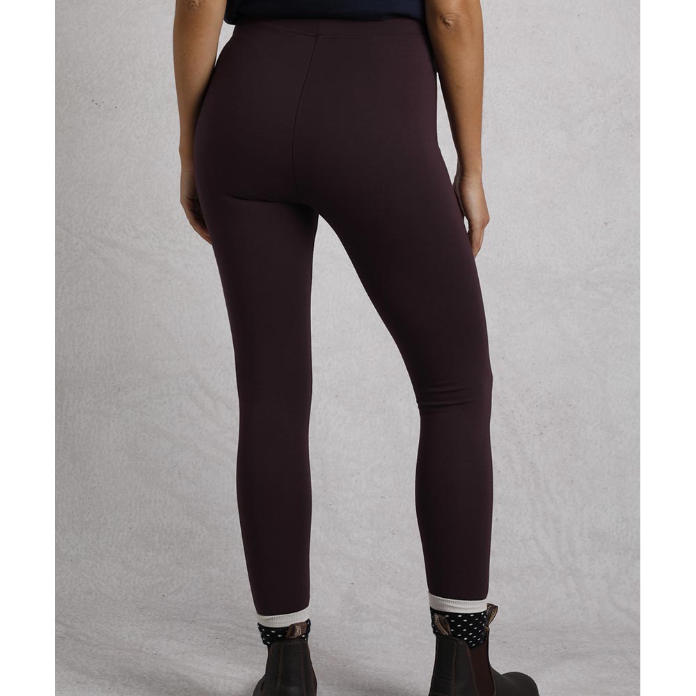 High Waisted Hiking Leggings - Wine