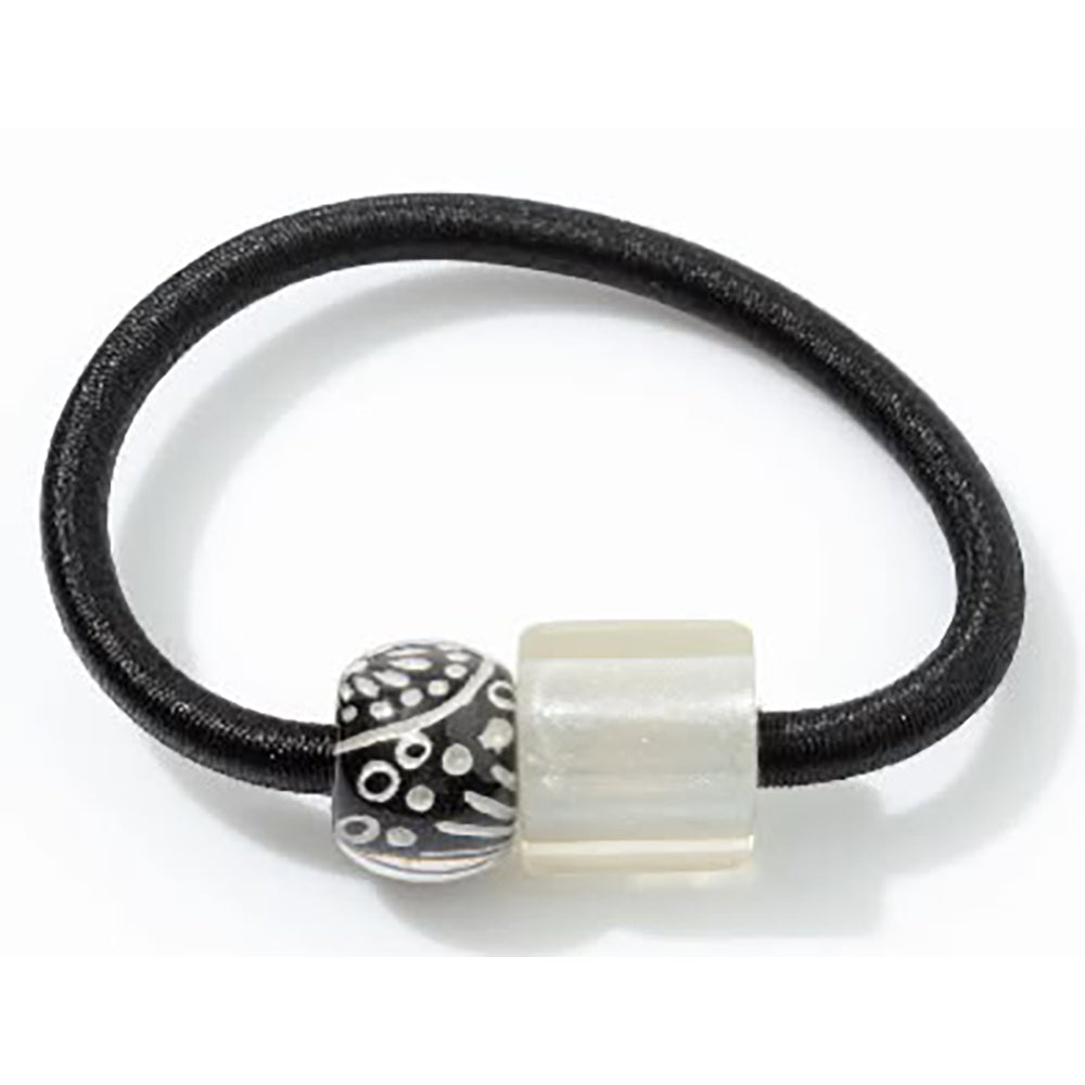 Double Bead Magnetic Bracelet - Monochrome