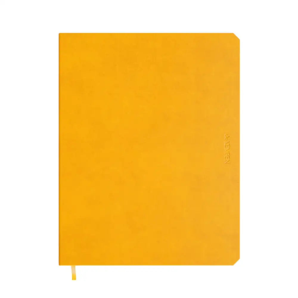 Yellow notebook on a white background