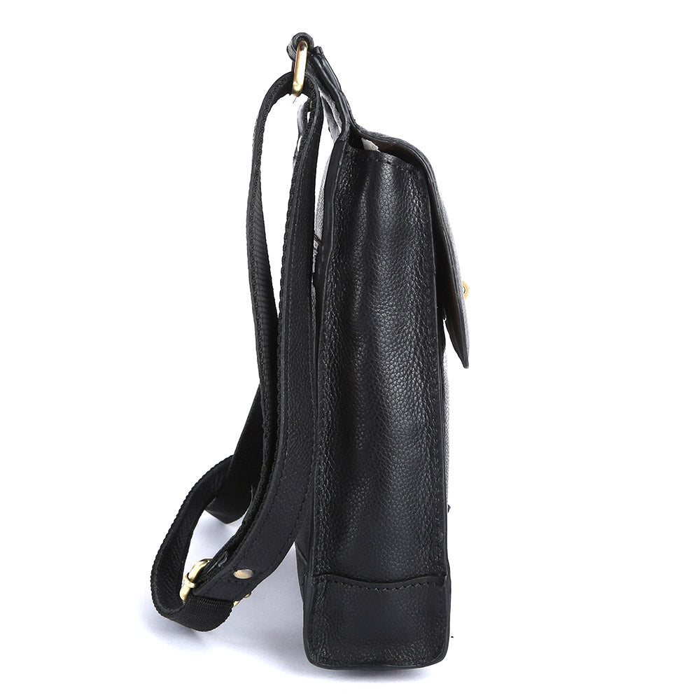Ashwood Leather Large Travel Shoulder Bag in Black