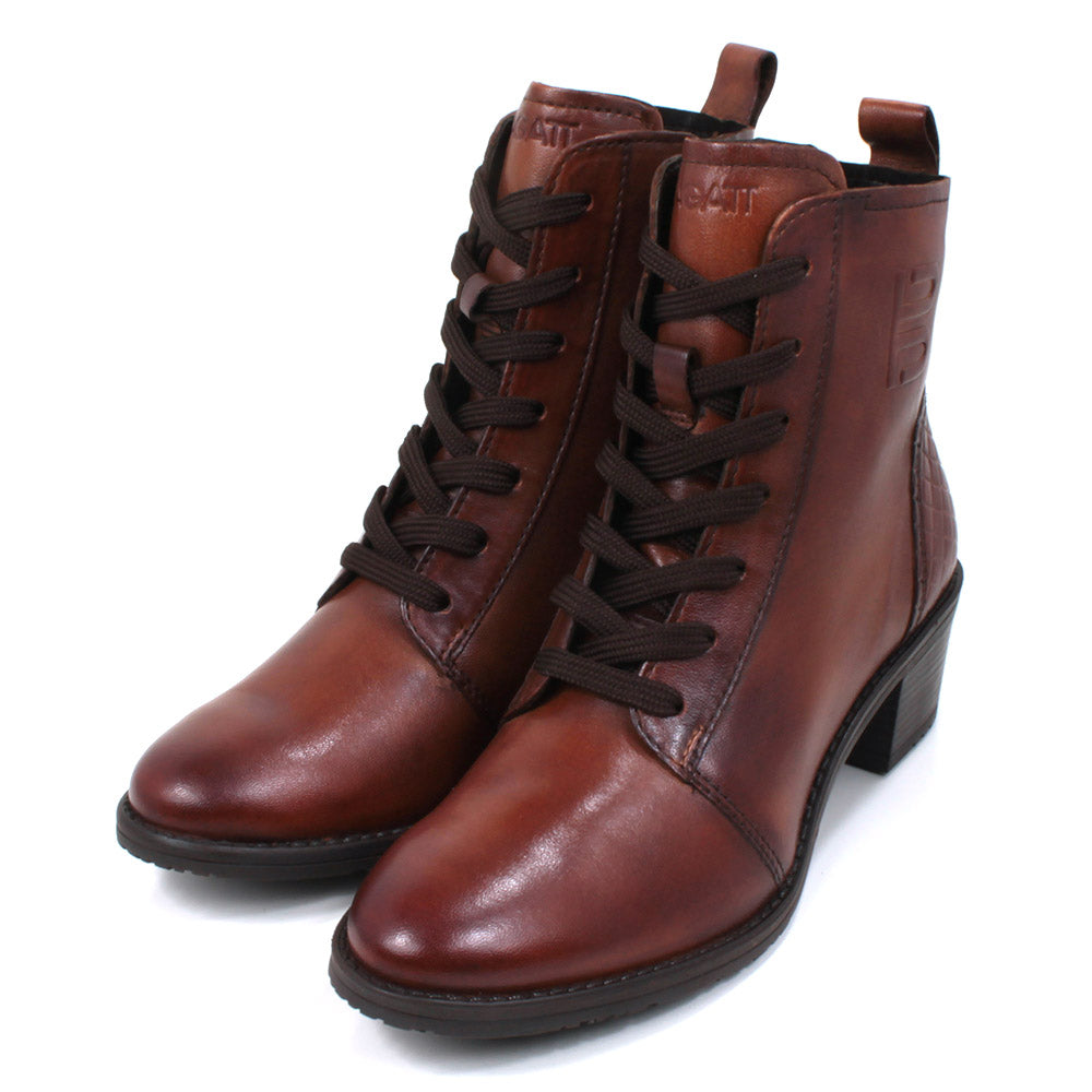 Bagatt Ruby Depei Leather Boots Cognac