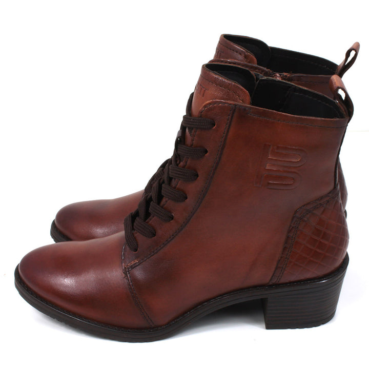 Bagatt Ruby Depei Leather Boots Cognac