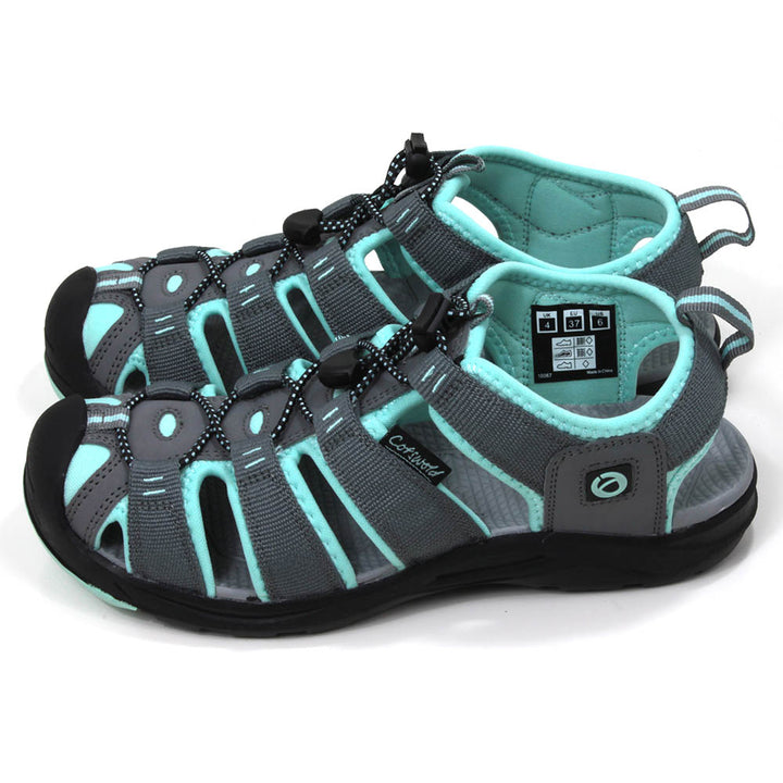 Cotswold Marshfield Grey and Turquoise Sandals