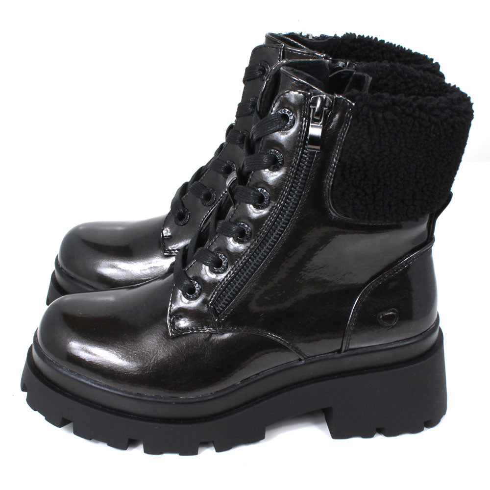 Heavenly Feet Avante Ankle Boots in Patent Pewter