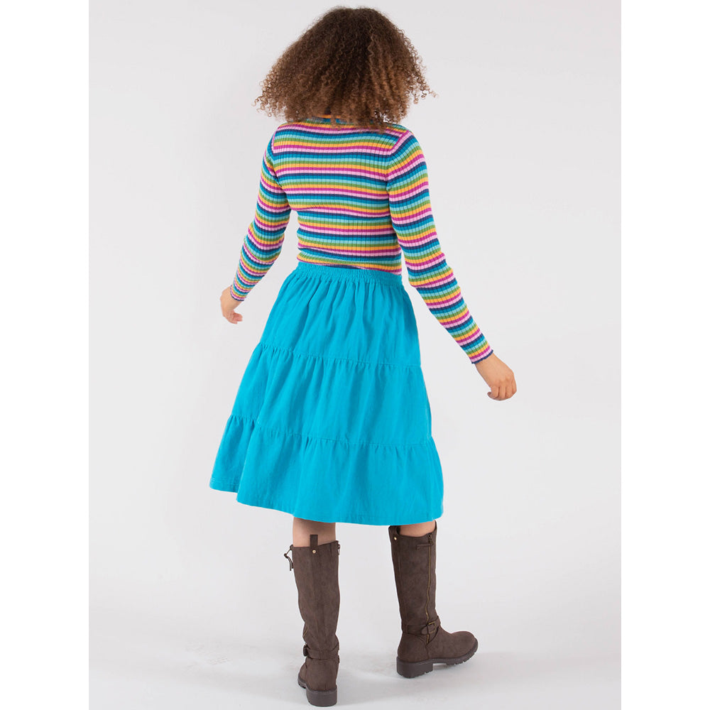 Kite Clothing Shell Bay Cord Skirt in Bright Blue