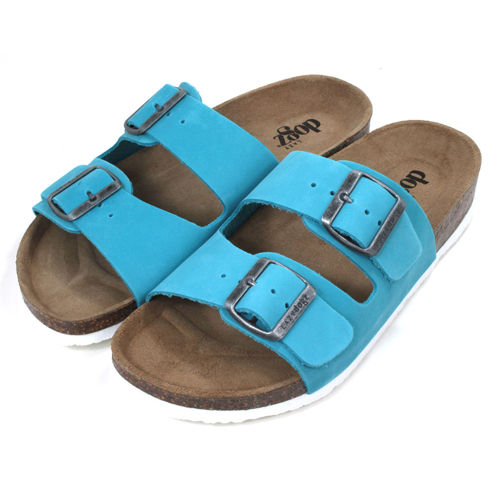 Lazy Dogz Rocco Suede Sandals in Teal