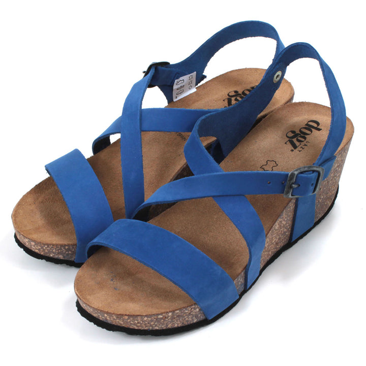 Lazy Dogz Seahouses Wedge Sandals in Blue