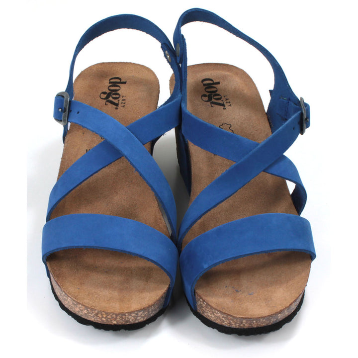 Lazy Dogz Seahouses Wedge Sandals in Blue