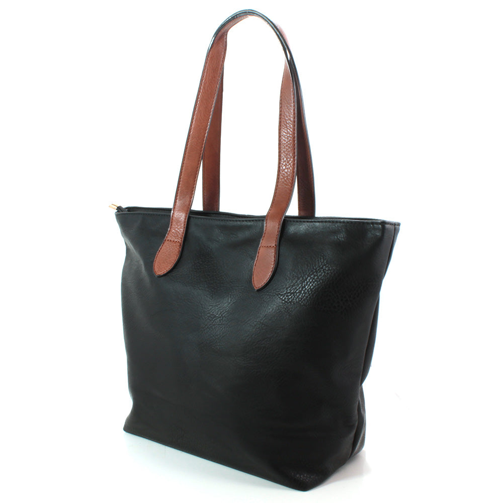 Zip Tote Bag in Black