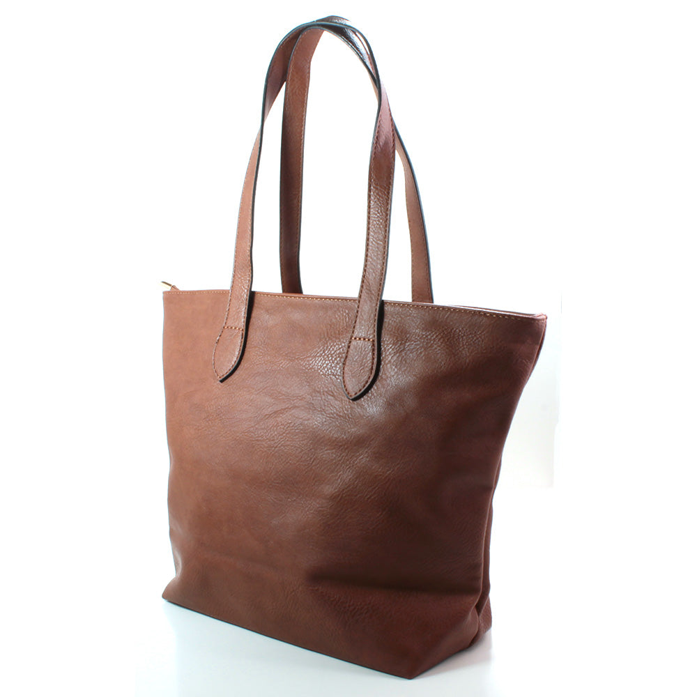 Tote Zip Bag in Brown