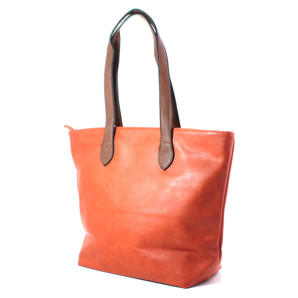 Tote Zip Bag in Orange.