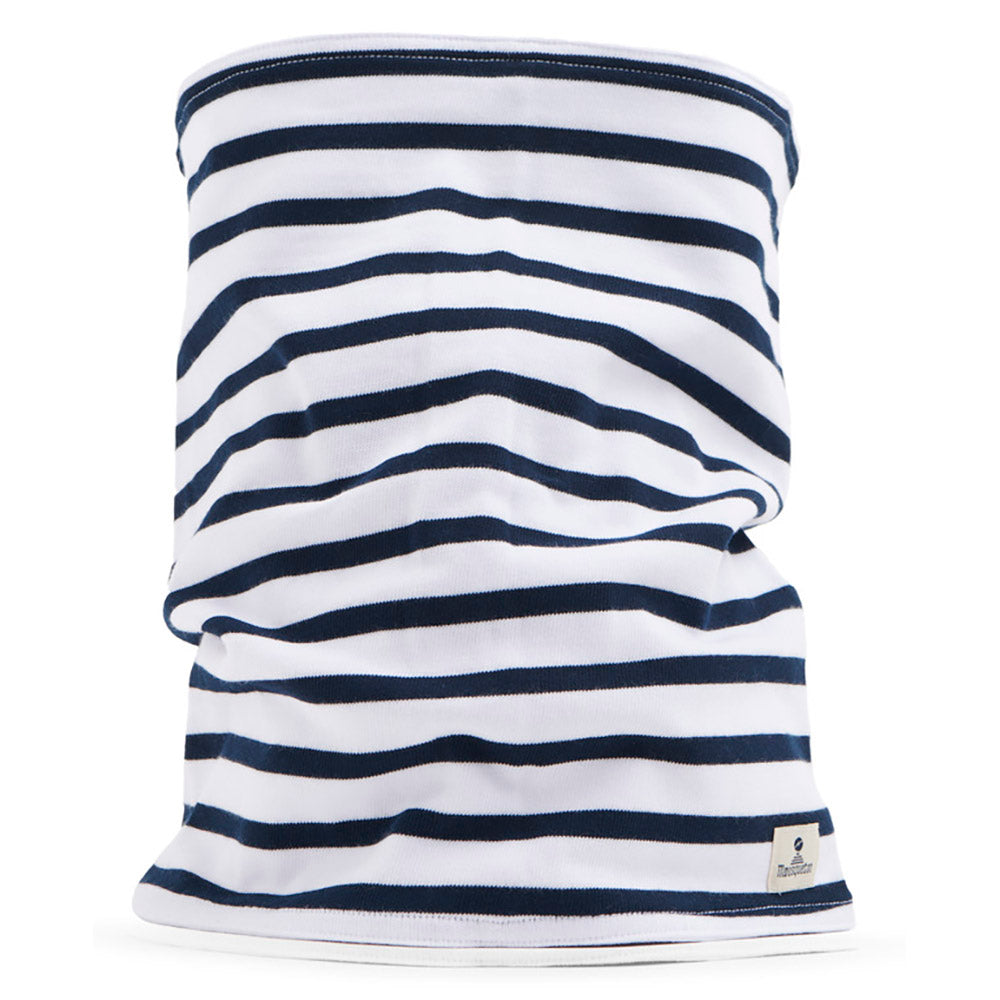 Striped Snood -  Ecru & Marine