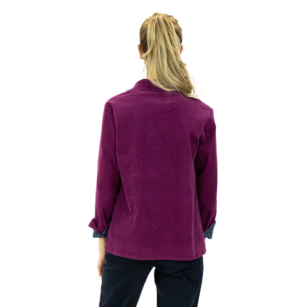 Needle Cord Blouse - Purple Prune