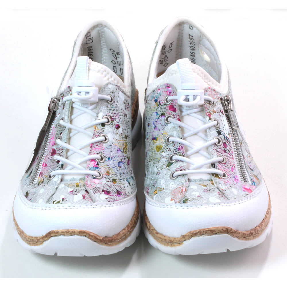 Elasticated Floral Lace Trainers