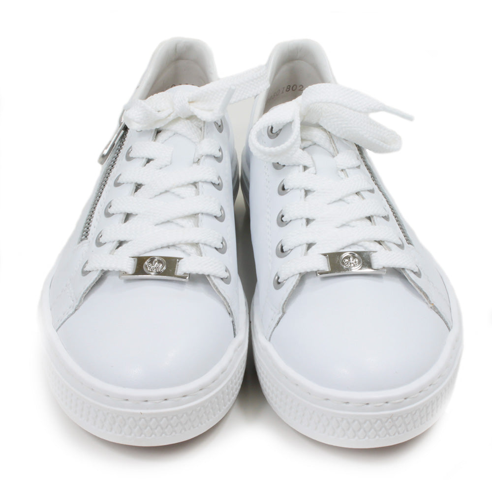 Rieker Manila Leather Trainers in White