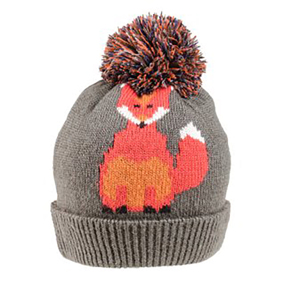 SSP Green Knit Fox Bobble Hat