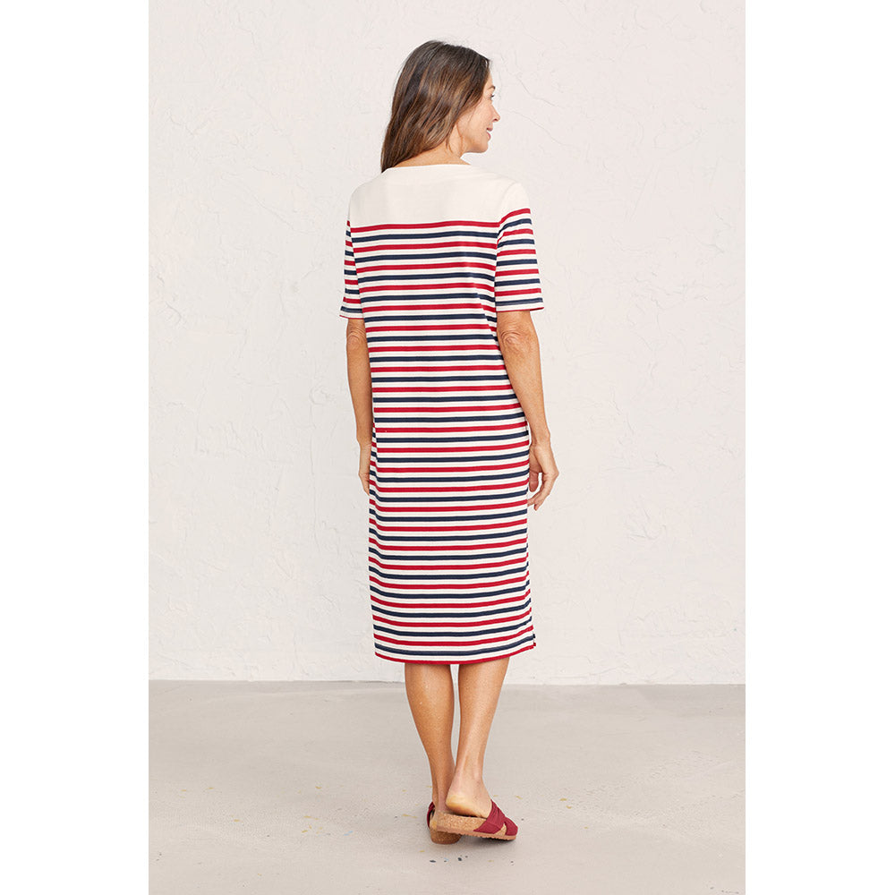 Seasalt Cornwall Red & Blue Striped Dress