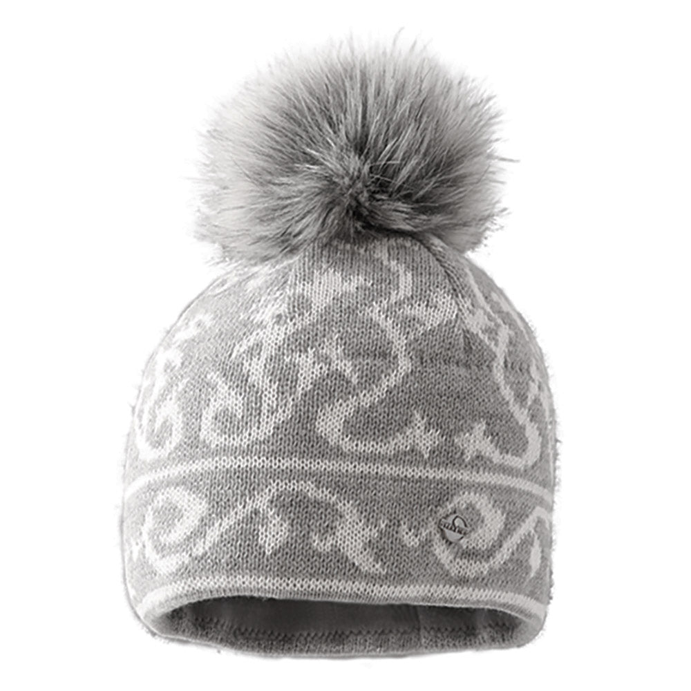 Starling Glamour Hat in Grey and White