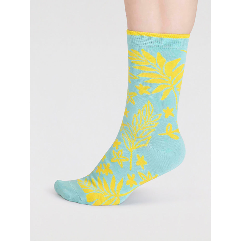 Thought Tamara Floral Mint Socks