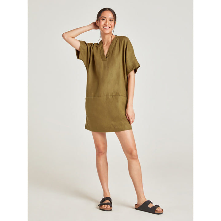 Thought Easy Hemp Tunic in Caper Green