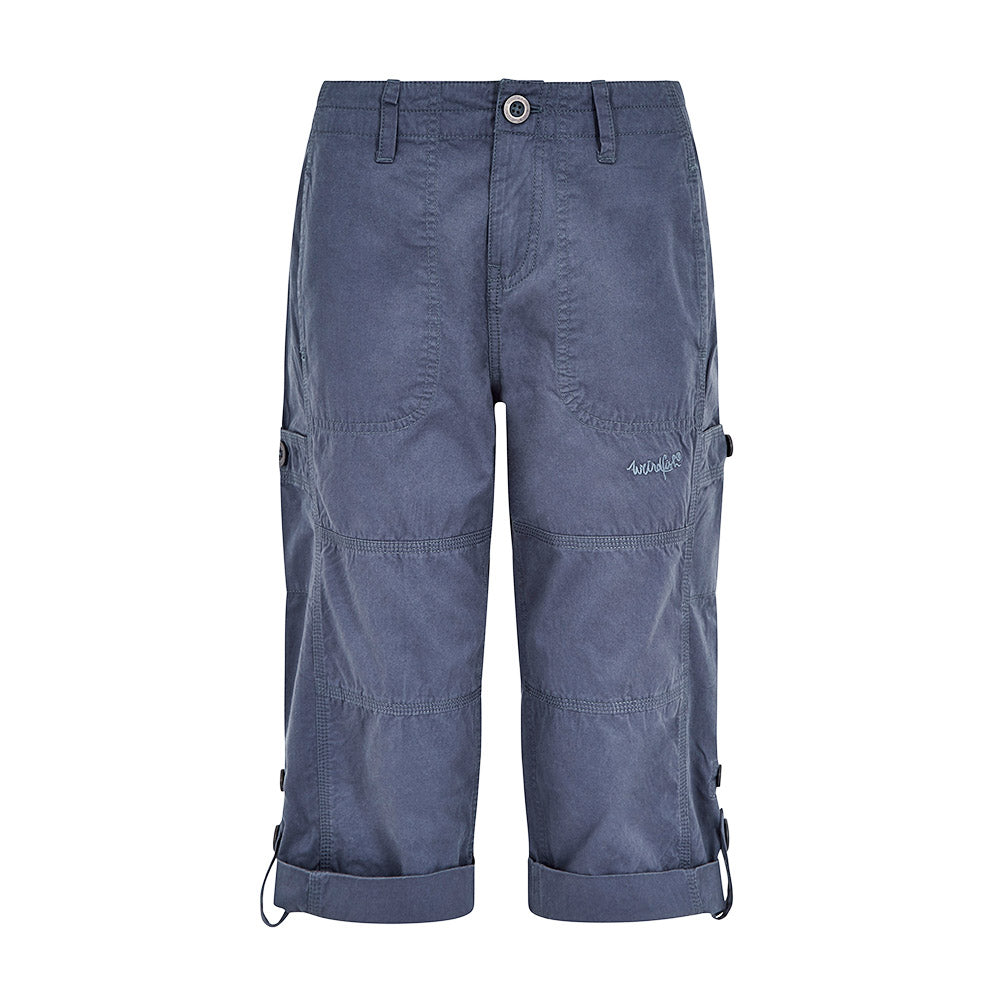 Weird Fish Salena 3/4 Trousers in Blue Mirage